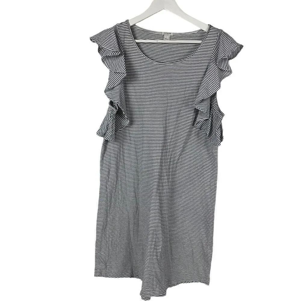 J. Crew Flutter Ruffle Sleeve Shift Dress size Large